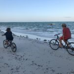Biking at low tide, Paje