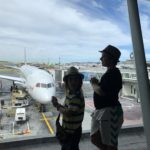 Boarding flights out of Africa
