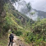 Walking down from Machu Picchu